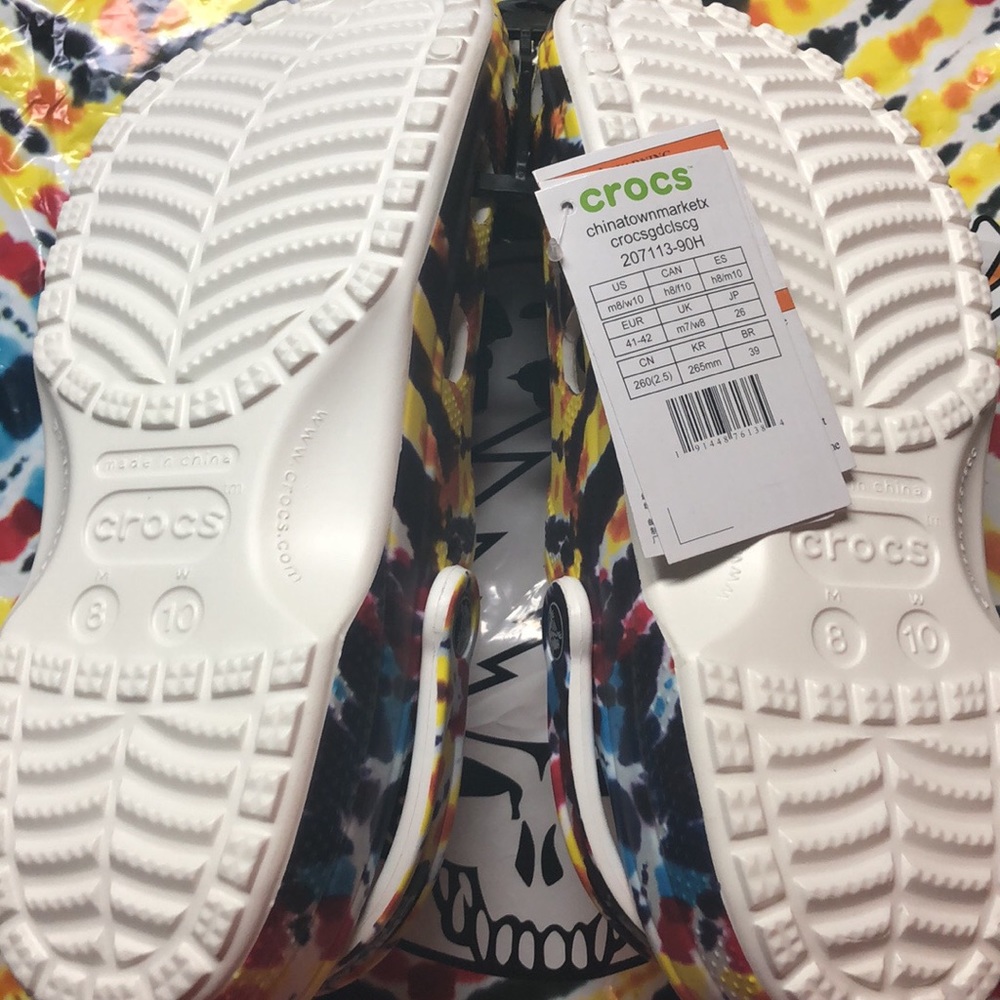 Chinatown crocs “the Grateful Dead” size 8 an 6